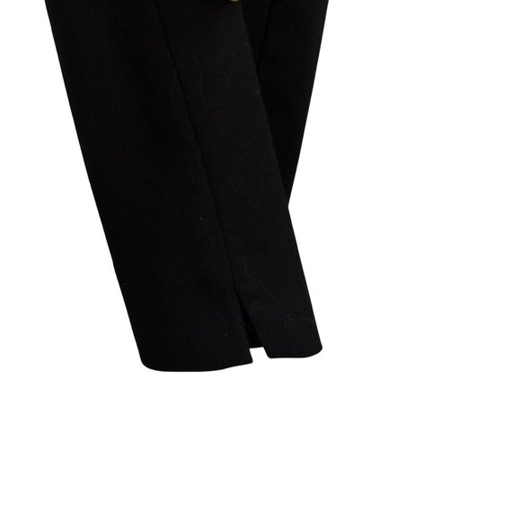 Zara Black Soft Ankle Flat Front‎ Pockets Business Casual Pants Size Large - Picture 10 of 16